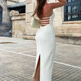 Long Woman Fall Solid Robe Summer Midi Dress