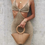 Bandage Party Sleeveless Backless Spring Summer Women Fashion Maxi Dress