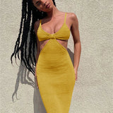 Bandage Party Sleeveless Backless Spring Summer Women Fashion Maxi Dress