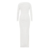Spring Bodycon Dresses Designer Party Prom Deep V Neck Sexy Elegant Stylish Fashionable Maxi Dress