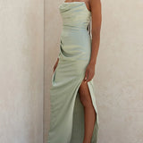 Women Satin Bodycon Tube Dress Sleeveless Ruched Spring Fall Summer Party Club Evening Gown Maxi Dress