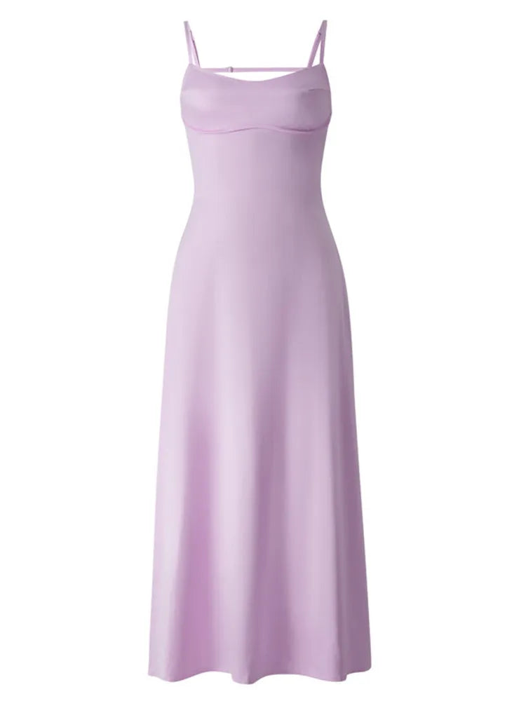 Women Bodycon Ladies Low Cut Spaghetti Sleeveless Sling Long Streetwear Maxi Dress