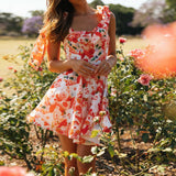 Women Sleeveless 2025 Summer Dresses Sexy Tube Corset Flowy Sundresses Mini Dress