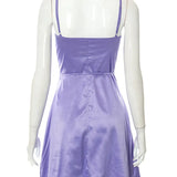 Women Y2K Spaghetti Strap Lace Patchwork Cut Out Cami Sleeveless Mini Dress