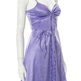 Women Y2K Spaghetti Strap Lace Patchwork Cut Out Cami Sleeveless Mini Dress