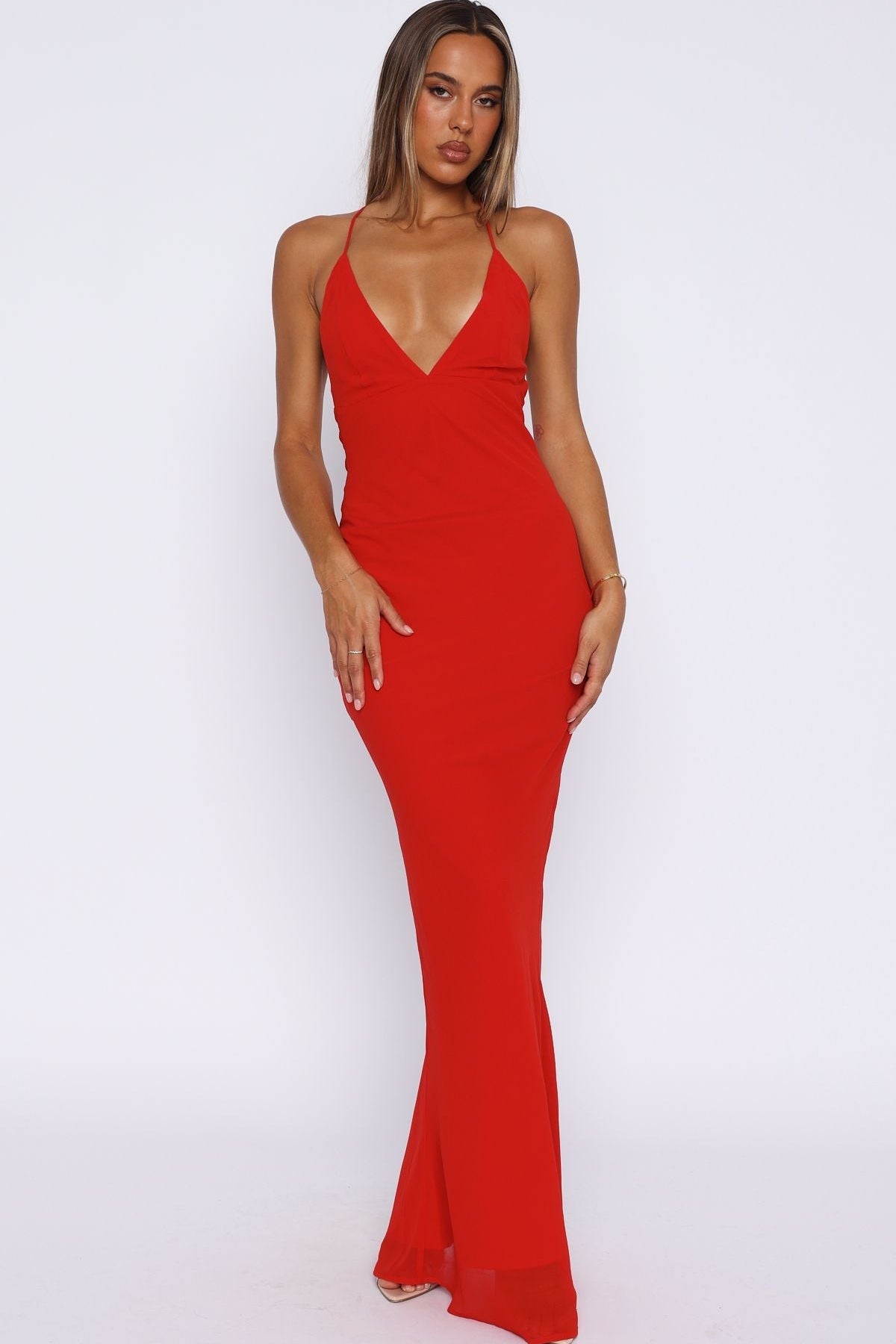 Put You First Maxi Dress Red