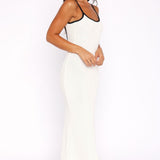 Came A Long Way Crochet Maxi Dress White