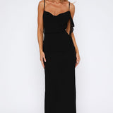 Love Blossoms Maxi Dress Black