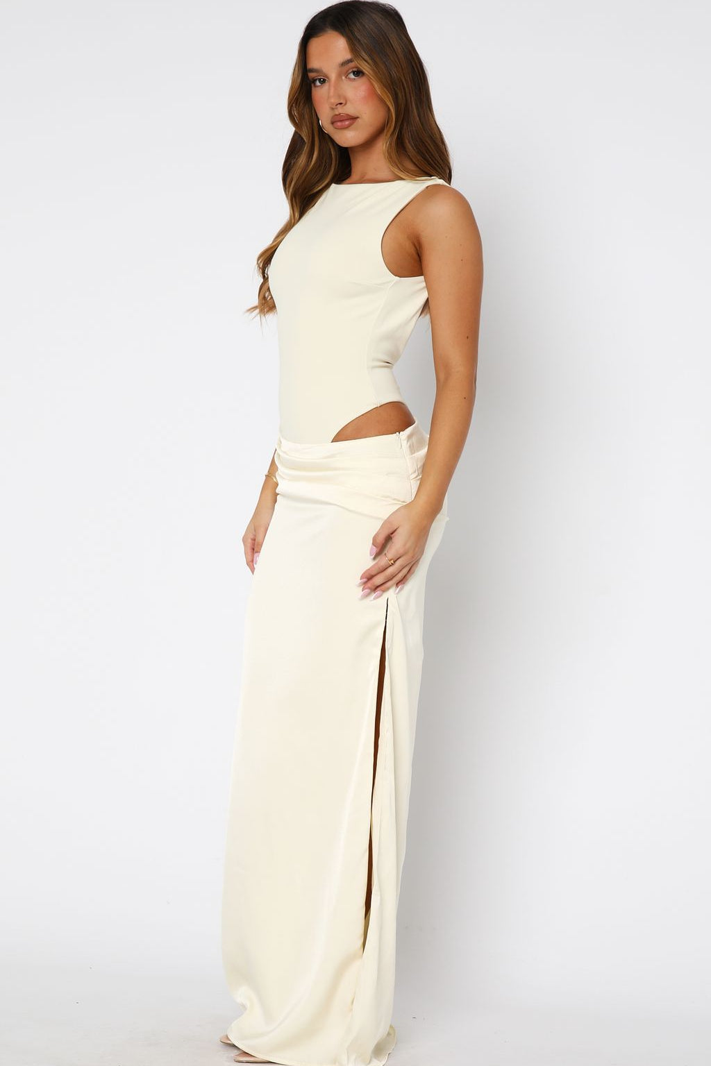 Moonlight Muse Maxi Dress Lemon