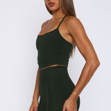 Keep Up High Waisted Shorts 4" Forest