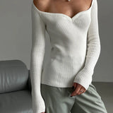 Women's Jumper With Shaped Cut In Milky