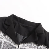 Lace Corset Blazer in Black