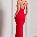 Vneck Ruffled Maxi Dress