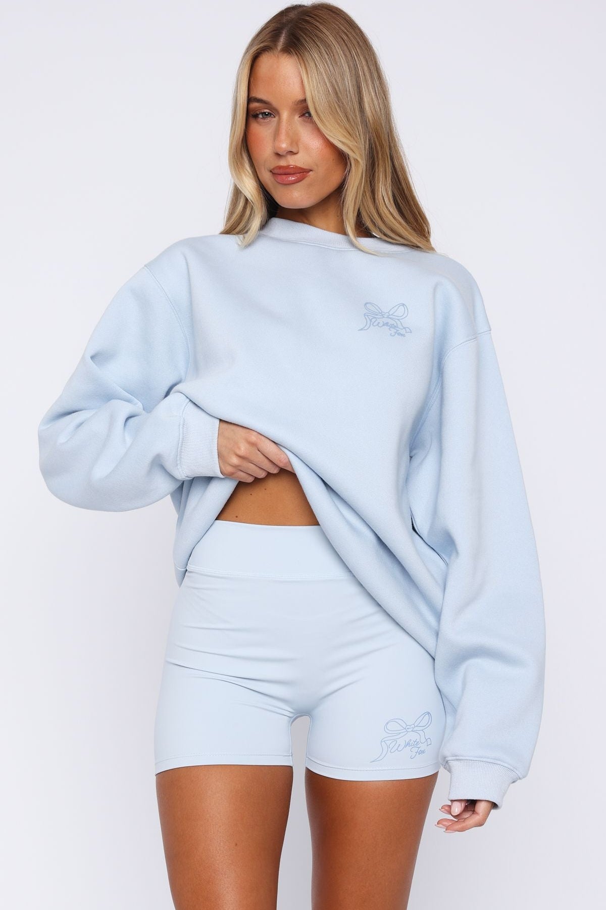 Love You Forever Bike Shorts Baby Blue