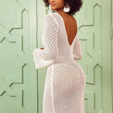 Josie V-neck Cut-out Knit Maxi Dress