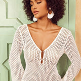 Josie V-neck Cut-out Knit Maxi Dress
