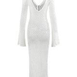 Josie V-neck Cut-out Knit Maxi Dress