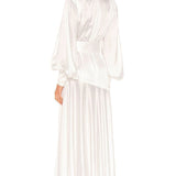 Phoebe V-neck Belted Slit Maxi Dress