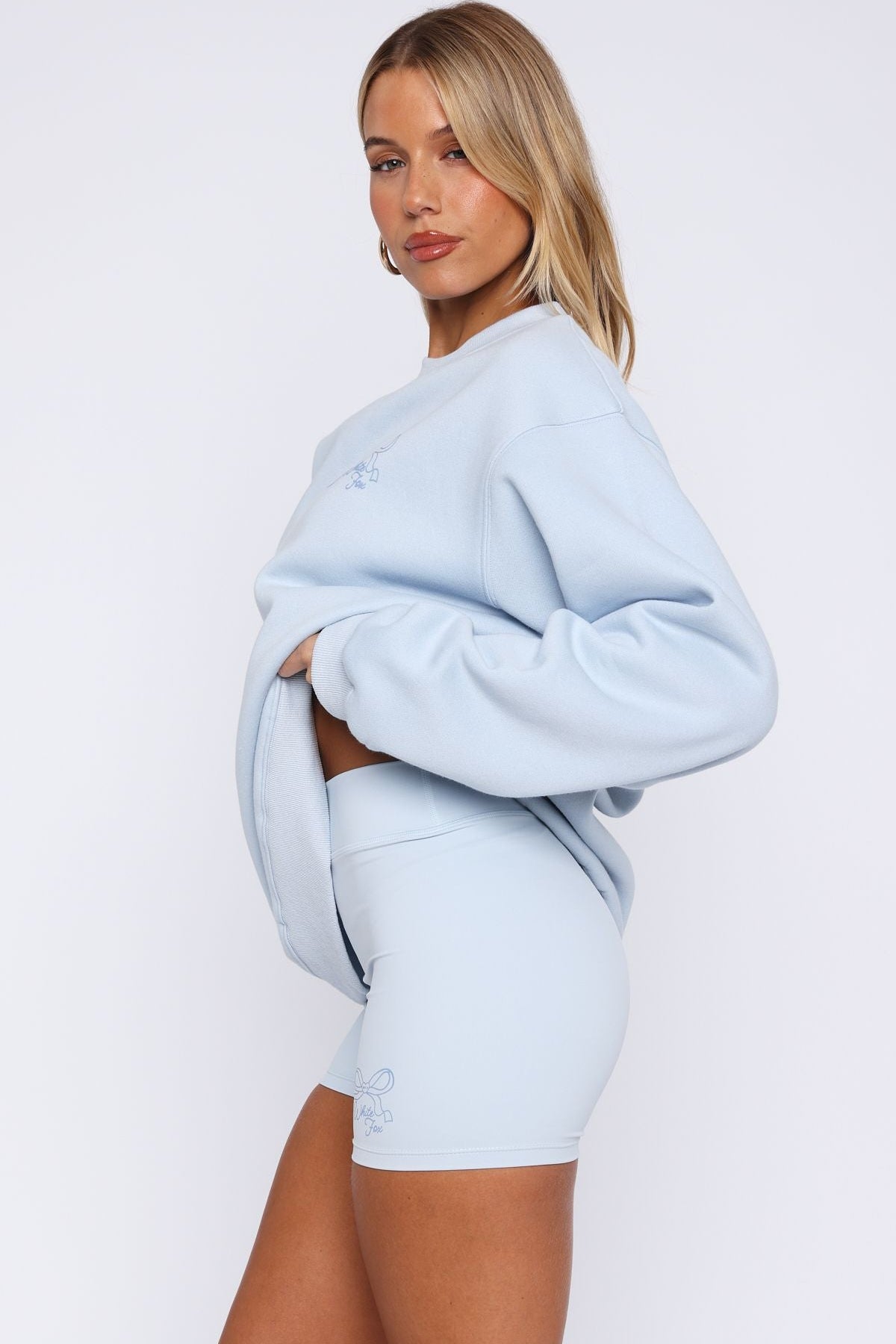 Love You Forever Bike Shorts Baby Blue