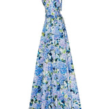 Kacey Hydrangea Printed Strap Maxi Dress