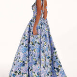 Kacey Hydrangea Printed Strap Maxi Dress