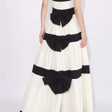 Karen Colorblock Bowknot Maxi Dress