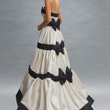 Karen Colorblock Bowknot Maxi Dress
