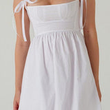Kayla Bowknot Shoulder Straps Mini Dress