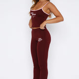 Palm Springs Edition Flare Pants Burgundy