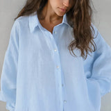 Khaki Cotton Linen Relaxed Long Sleeve Two Piece Set