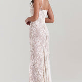 Meira - Shoulder-On Floral Lace Maxi Dress