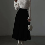 Lace Ruffle Cuff Trendy Long Sleeve Shirt