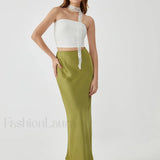 Lace Up Graceful Sheer Tube Top