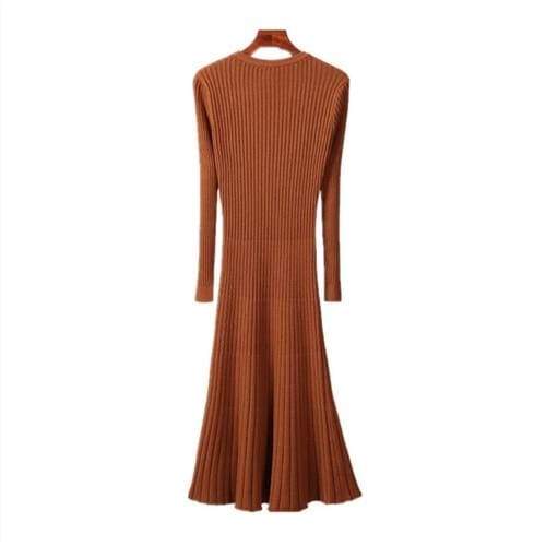 Long Knitted Sweater Dress for Women Casual Winter Sweater Dress