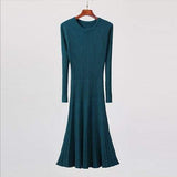 Long Knitted Sweater Dress for Women Casual Winter Sweater Dress
