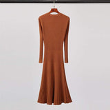 Long Knitted Sweater Dress for Women Casual Winter Sweater Dress