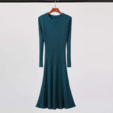 Long Knitted Sweater Dress for Women Casual Winter Sweater Dress