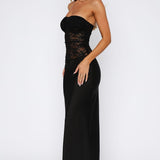Fall In Love With You Strapless Maxi Dress Black