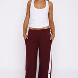 Our Bridges Burned Wide Leg Pants Burgundy