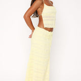 Hold Out Maxi Skirt Lemon