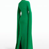 Madge Pointed Collar Long Sleeves Maxi Dress