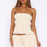 Flawless Mini Skirt Cream