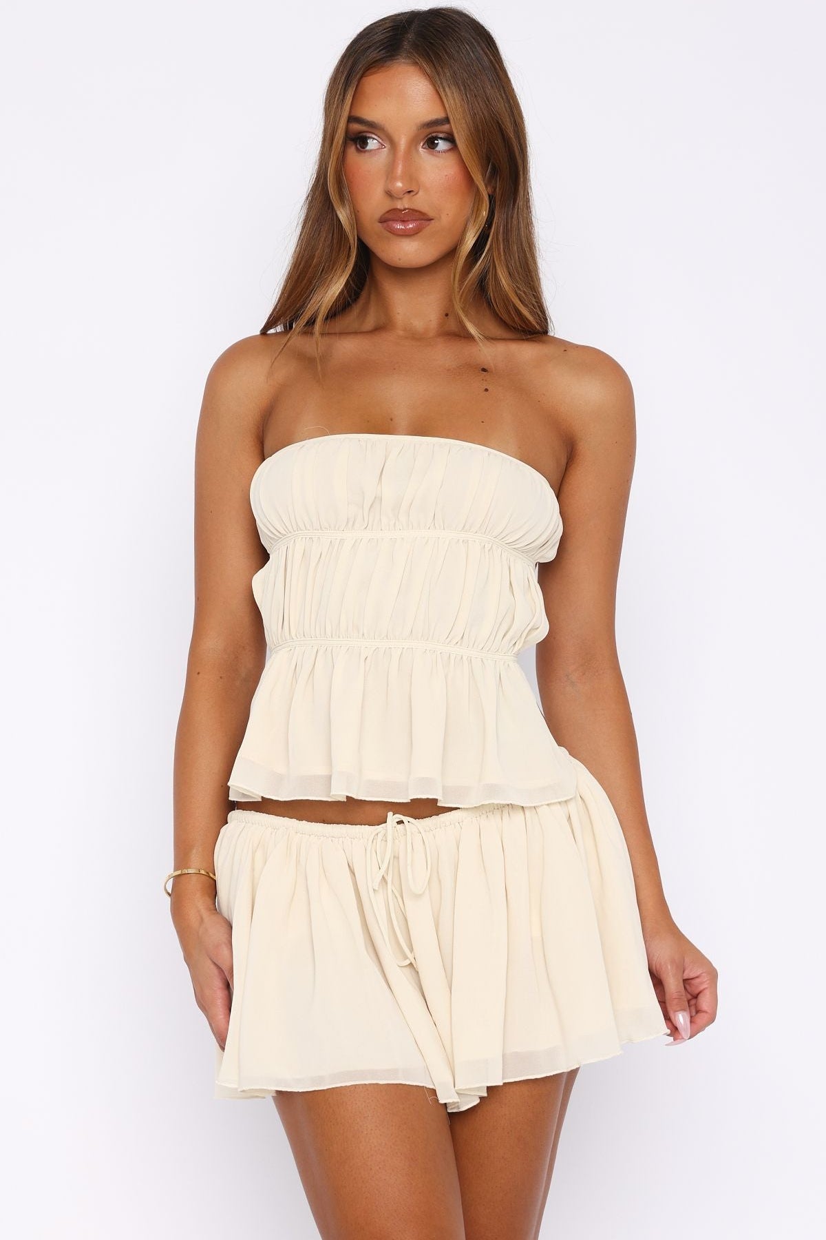 Flawless Mini Skirt Cream