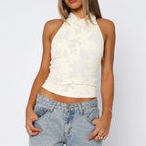 Are You Coming Back Halter Top Cream