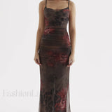 Nalini Printed Stylish Midi Dress
