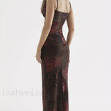 Nalini Printed Stylish Midi Dress