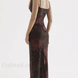 Nalini Printed Stylish Midi Dress