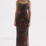 Nalini Printed Stylish Midi Dress