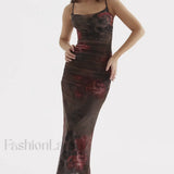 Nalini Printed Stylish Midi Dress
