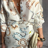 Fabrizia Blouse & Skirt Set
